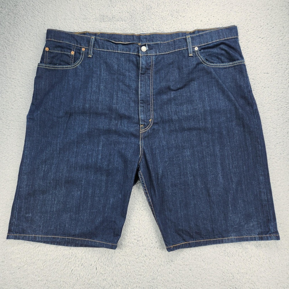 Levi's 569 Shorts Mens Big Tall W50 Blue Denim Relaxed Fit Stretch Bermuda